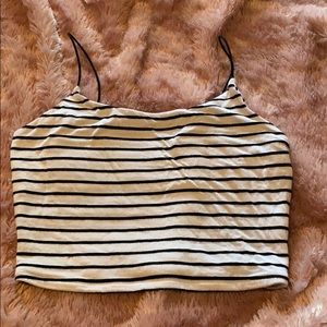 Bungee cropped tank top